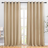 NICETOWN Blackout Patio Curtains for Windows 84 inch Length - Solid Thermal Insulated Grommet Light Reducing Panels Window Treatment for Living Room (Black, 2 Panels = 160