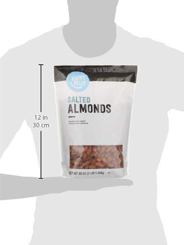 Amazon Brand - Happy Belly California Almonds, Roasted & Salted, 48 Ounce