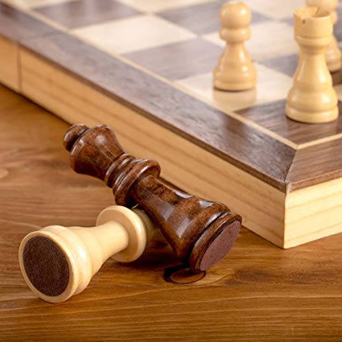 Chess Armory Chess Sets 15 Inch Magnetic Wooden Chess Set Board Game for Adults and Kids with Extra Queen Pieces