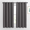 NICETOWN Blackout Patio Curtains for Windows 84 inch Length - Solid Thermal Insulated Grommet Light Reducing Panels Window Treatment for Living Room (Black, 2 Panels = 160