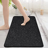 Bathtub Mat Non Slip Shower Mats, 23.6×34.6 Inch, Bath Mat for Textured Tub Surface, Loofah Mats for Shower and Bathroom, Quick Drying, Black